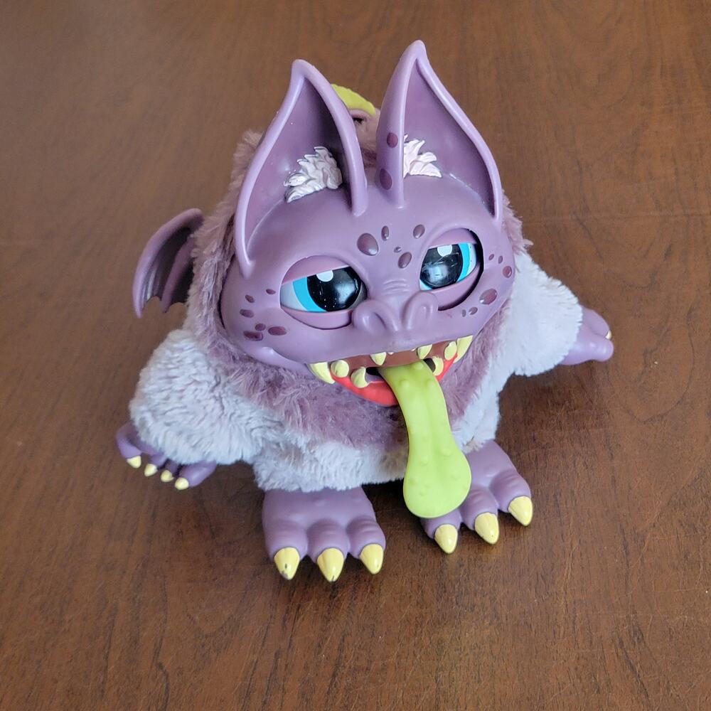 Crate Creatures Surprise Big Blowout Guano Purple Monster Bat Talking Plush Toy
